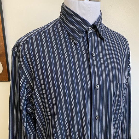 Ermenegildo Zegna Striped Button Up Shirt Made in Italy - Picture 2 of 16